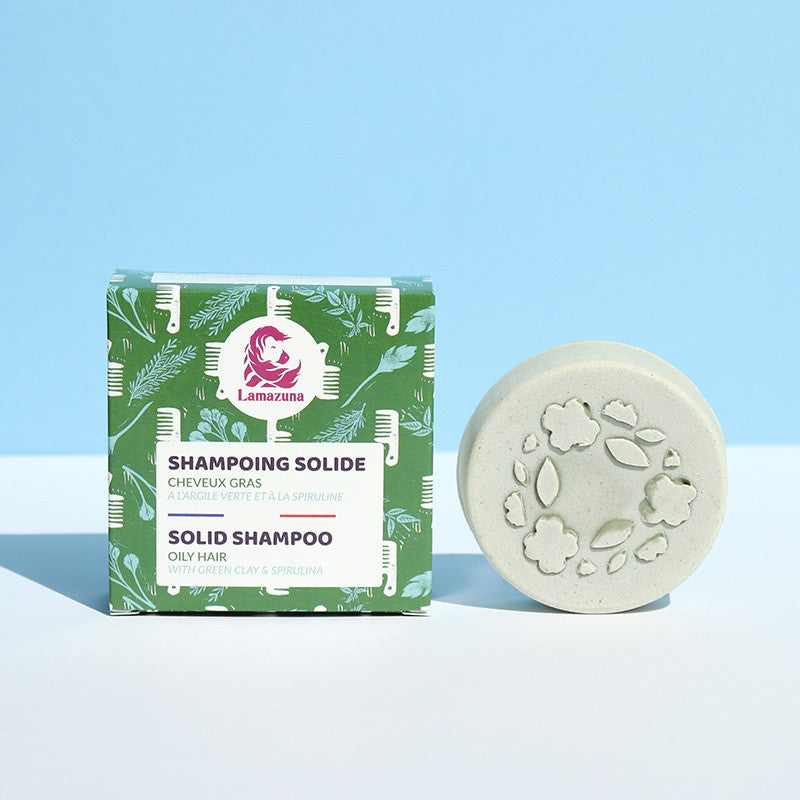 Solid shampoo for oily hair with Spirulina and green clay Στερεό σ