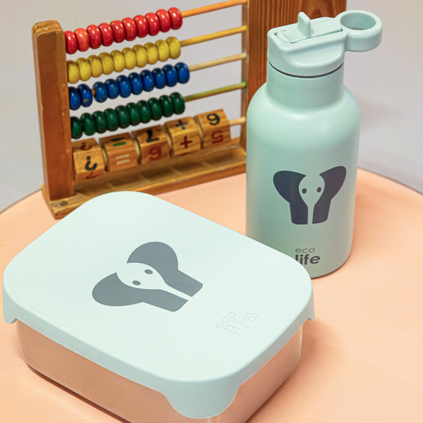 Stainless Steel Divided Lunch Box 800ml - Elephant / Ανοξείδωτο Φαγητοδοχείο Με Χώρισμα 800ml - Ελέφαντας