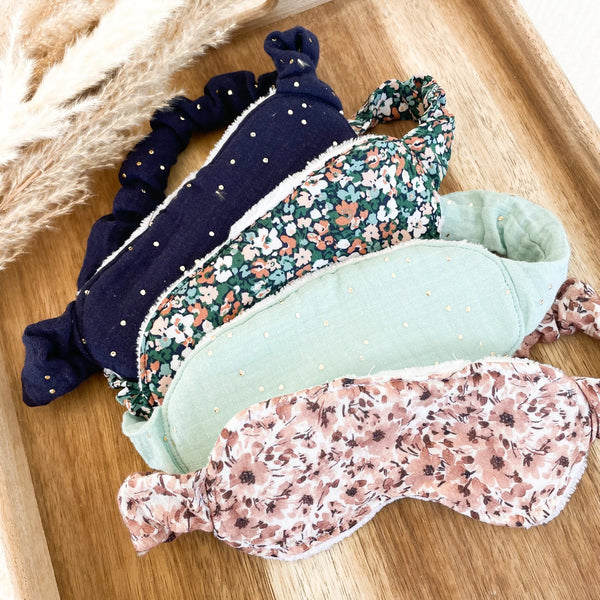 Sleep Mask with Ruffled Finish / Μάσκα Ύπνου με Φινίρισμα με Ρουμπίνια