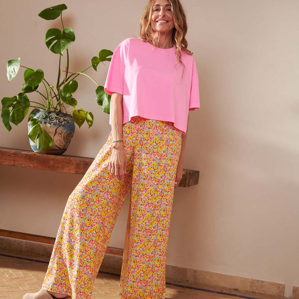 Flowy Trousers / Παντελόνι από EcoVero βισκόζη με φαρδιά γραμμή - Country Confetti