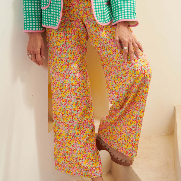 Flowy Trousers / Παντελόνι από EcoVero βισκόζη με φαρδιά γραμμή - Country Confetti