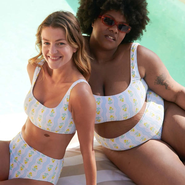High-Waisted Two-Piece Swimsuit / Ψηλόμεσο μαγιό - Provençal waves