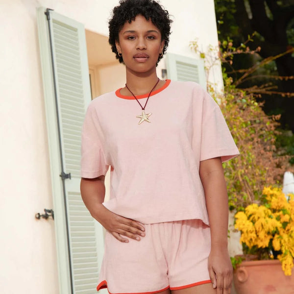 Organic Cotton Terry Set / Σετ από οργανικό βαμβάκι Terry - Pink & Red