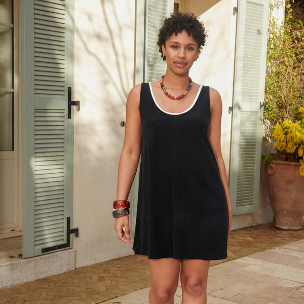 Short Organic Cotton Terry Dress / Κοντό φόρεμα από οργανικό βαμβάκι από πετσετέ ύφασμα