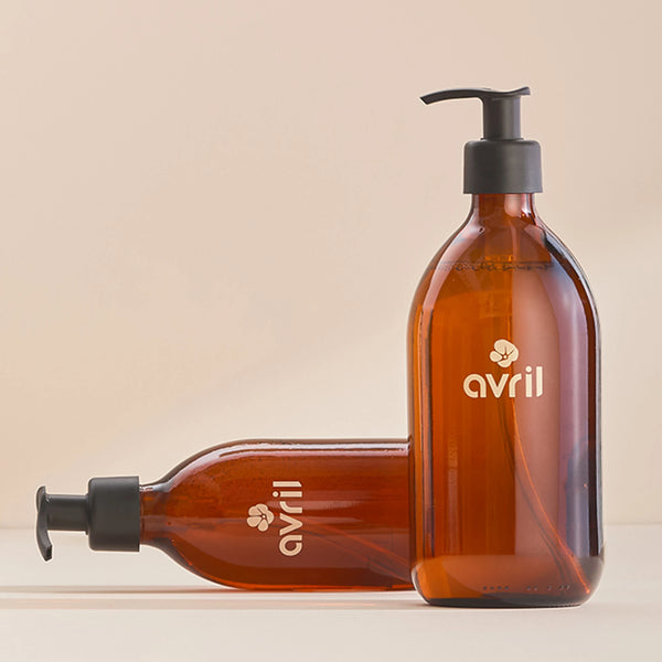 Refillable amber glass bottle /  Γυάλινο Μπουκάλι - 500ml