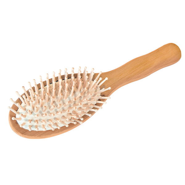 Hairbrush oval with wooden pins / Βούρτσα μαλλιών, οβάλ με ξύλινες καρφίτσες