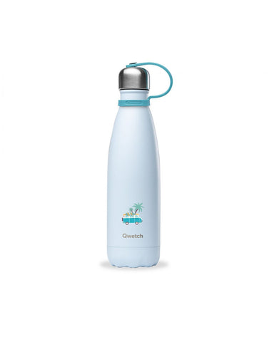 Kids Blue pastel Van Insulated Water Bottle - 500 ml - Qwetch