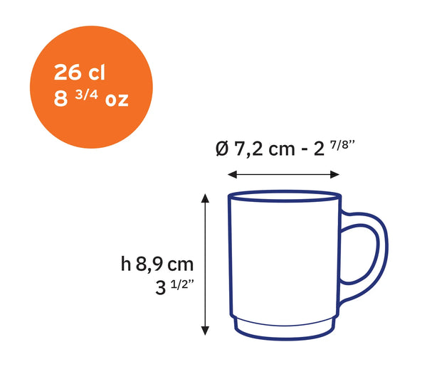 Glass Mug - 26cl / Γυάλινη Κούπα - 26cl