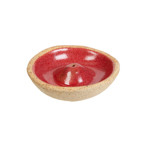Round pottery incense holder / Στρογγυλή θήκη θυμιατού κεραμικής - 34g