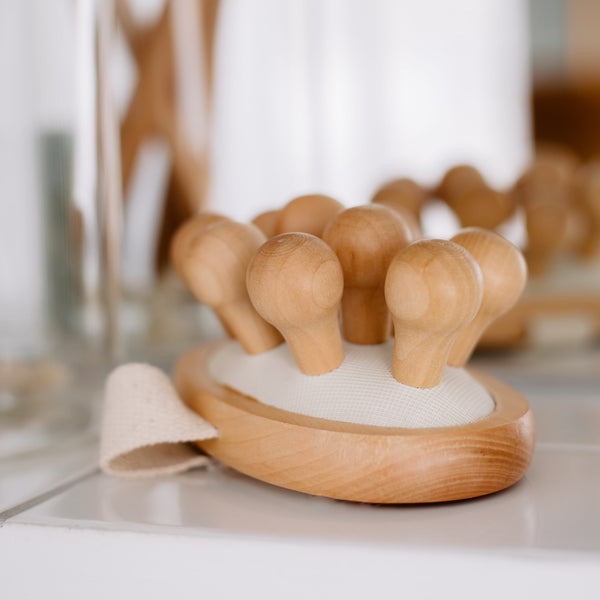 Wooden Massage Brush with extra-large Knobs / Ξύλινη βούρτσα μασάζ
