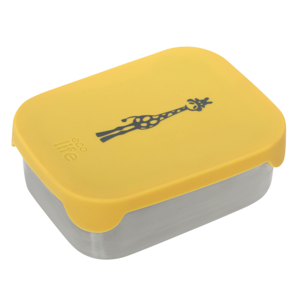 Stainless Steel Divided Lunch Box 800ml - Giraffe / Ανοξείδωτο Φαγητοδοχείο Με Χώρισμα 800ml - Καμηλοπάρδαλη