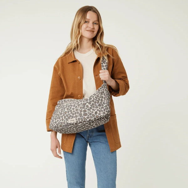 Charlot the Crossbody Bag / Χιαστί τσάντα Recycled Cotton - Leopard Grey