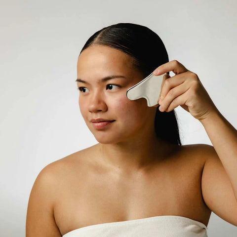 Stainless Steel Gua Sha Facial Massage Tool / Εργαλείο Gua Sha για Μασάζ Προσώπου από Ανοξείδωτο Ατσάλι