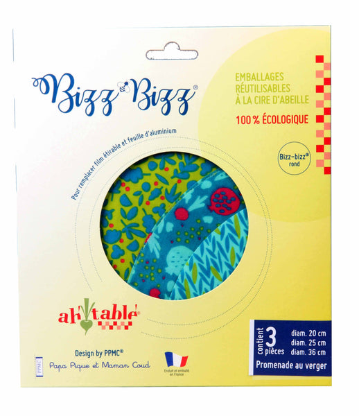 Set of 3 Beeswax Wraps / Σετ 3 Κερομάντηλa τροφίμων - Round