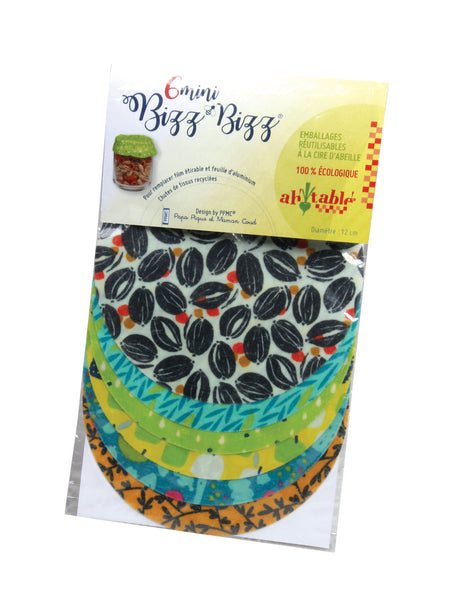 Set of 6 Mini Beeswax Wraps / Σετ 6 Mini Κερομάντηλa τροφίμων - Round