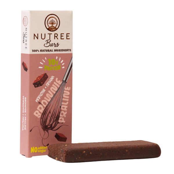 Protein Fudge Bar - Brownie Praline / Μπάρα Πρωτεΐνης -  Μπράουνι Πραλίνα - 50g