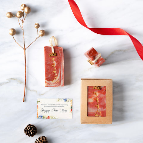 Lucky Charm "Velvet Santa" made of soap - Γούρι "Velvet Santa"