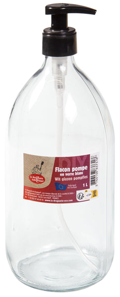 Glass Pump Bottle / Refillable - Γυάλινο μπουκάλι με αντλια / Επαναχρησιμοποιήσιμο