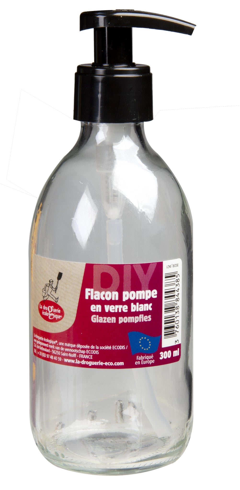 Glass Pump Bottle / Refillable - Γυάλινο μπουκάλι με αντλια / Επαναχρησιμοποιήσιμο
