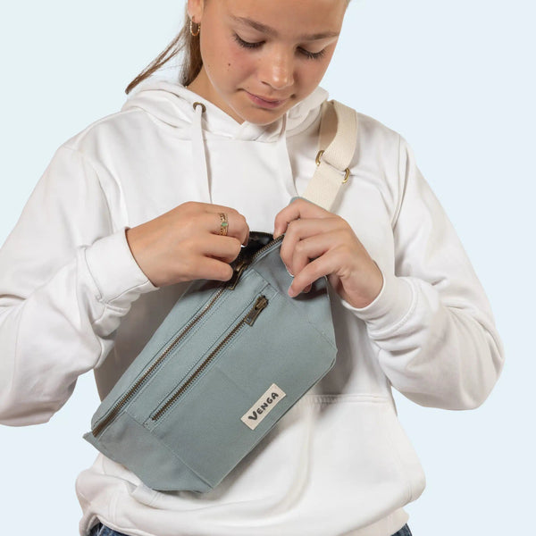 Banana Venga from Organic Cotton - Τσάντα μπανάνα από οργανικό βαμβάκι - Azure Blue