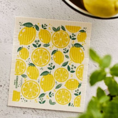 Swedish Dishcloth - Reusable & Biodegradable / Σουηδικό πανί - Επαναχρησιμοποιήσιμο & Βιοδιασπώμενο - Lemon