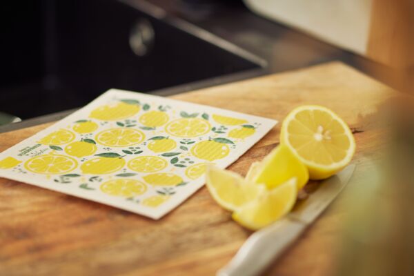 Swedish Dishcloth - Reusable & Biodegradable / Σουηδικό πανί - Επαναχρησιμοποιήσιμο & Βιοδιασπώμενο - Lemon