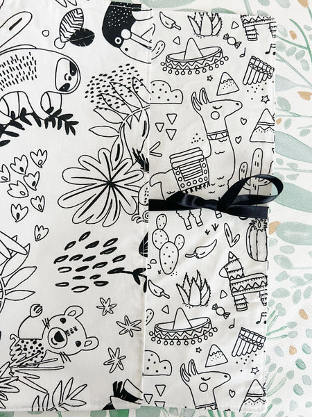 Washable coloring placemat (with markers) / Πλενόμενο σουπλά ζωγραφικής (με μαρκαδόρους)