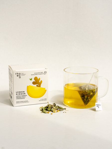 LEMON GINGER - Organic herbal tea - tea bag by the unit