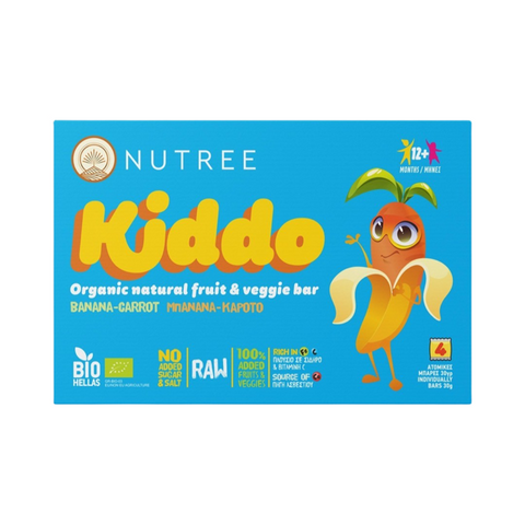 Organic Kids Snacks - Banana Carrot / Βιολογικά Παιδικά Σνακ - Μπανάνα Καρότο - Kiddo