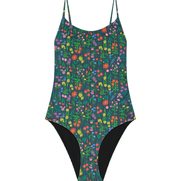 Classic One-Piece Swimsuit / Κλασικό ολόσωμο μαγιό - Pampa Black