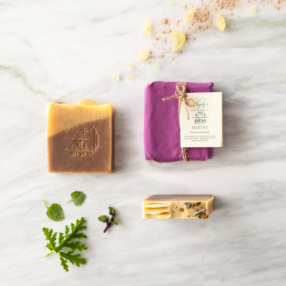Minthy Botanical soap with bio herb extracts / Σαπούνι με βιολογικά εκχυλίσματα βοτάνων - 50gr
