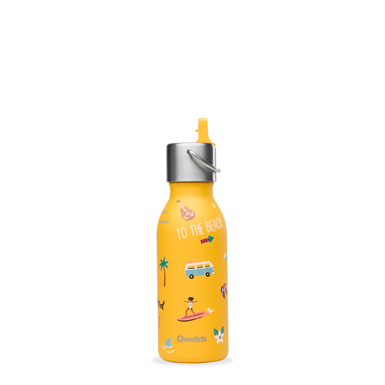 Kids Honolulu Yellow - Insulated bottle with flip lid - 350ml