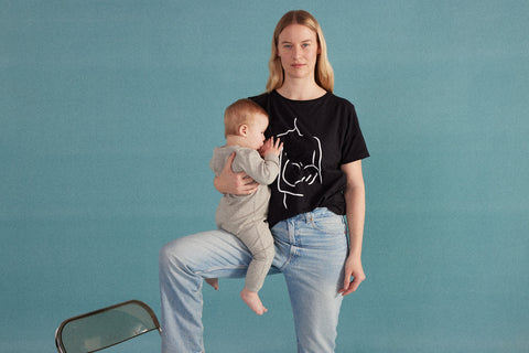 MOTHERHOOD - Breastfeeding/Nursing t-shirt / Μπλουζά θηλασμού