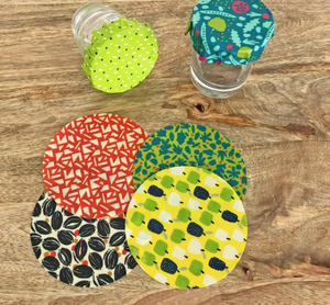 Set of 6 Mini Beeswax Wraps / Σετ 6 Mini Κερομάντηλa τροφίμων - Round