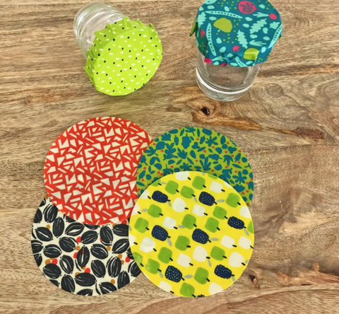 Set of 6 Mini Beeswax Wraps / Σετ 6 Mini Κερομάντηλa τροφίμων - Round