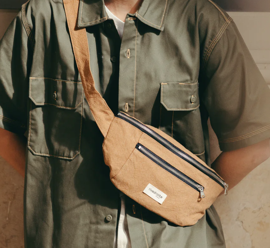 Orsel THE NEW WAIST BAG / Τζαντα Μπανανα - Recycled cotton - Tobacco