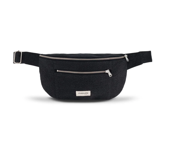 Orsel THE NEW WAIST BAG LARGE SIZE / Τζαντα Μπανανα - Recycled cotton - Black