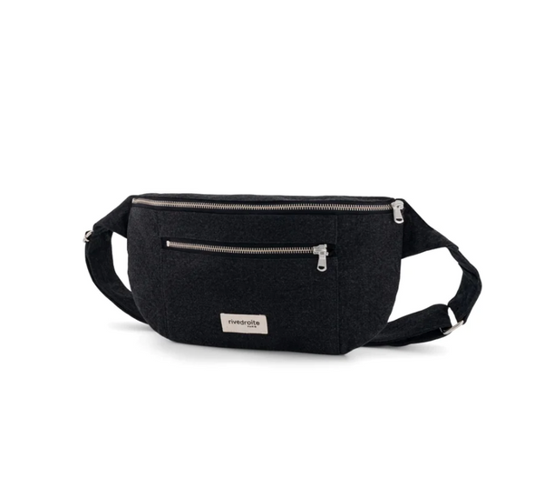 Orsel THE NEW WAIST BAG LARGE SIZE / Τζαντα Μπανανα - Recycled cotton - Black