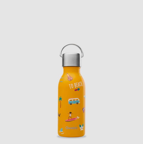 Kids Honolulu Yellow Insulated Water Bottle - 350 ml - Qwetch