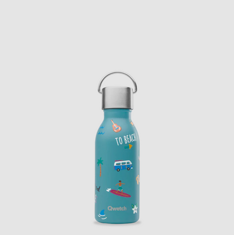 Kids Honolulu Blue Insulated Water Bottle - 350 ml - Qwetch