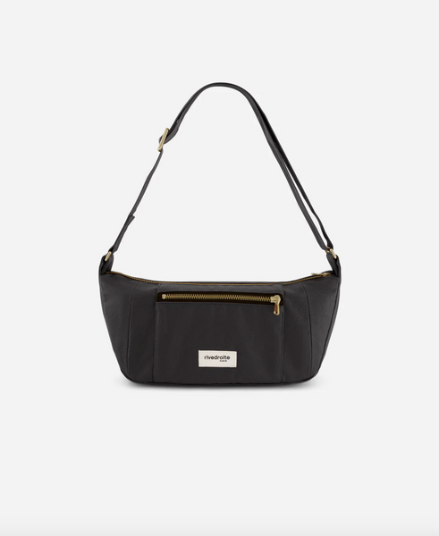 Charlot XS the Handbag / η τσάντα χειρός - Black waxed recycled cotton