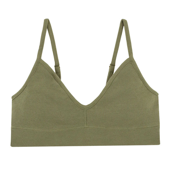 Organic Cotton Bra - Khaki / Σουτιέν από οργανικό βαμβάκι - Χακί
