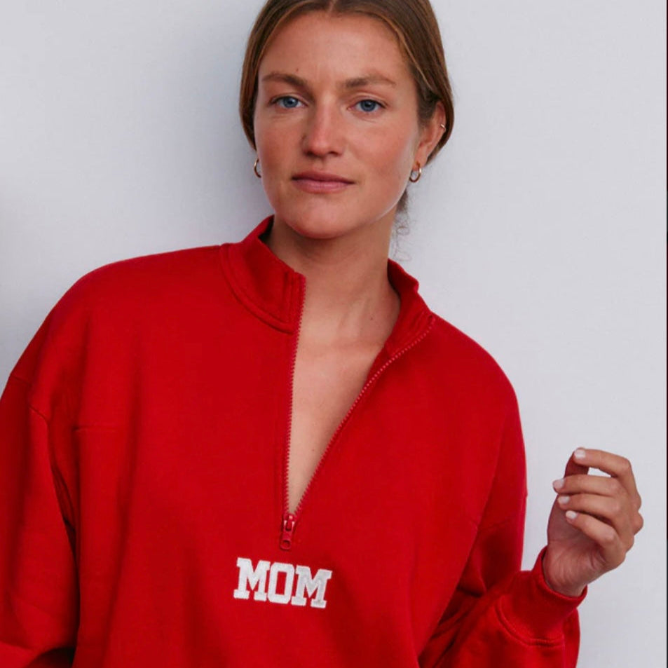 MOM Red - Breastfeeding/Nursing Sweatshirt / Φούτερ θηλασμού
