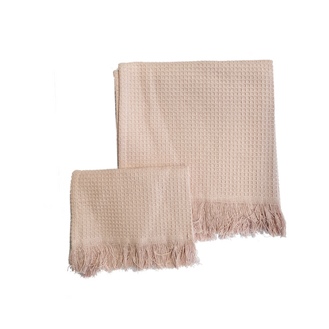 Powderpink honeycomb napkin - Πετσέτα πολλών χρήσεων απαλό ροζ
