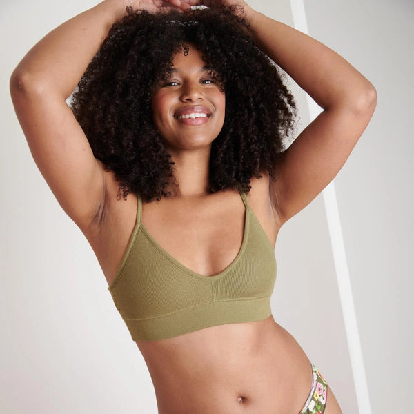 Organic Cotton Bra - Khaki / Σουτιέν από οργανικό βαμβάκι - Χακί