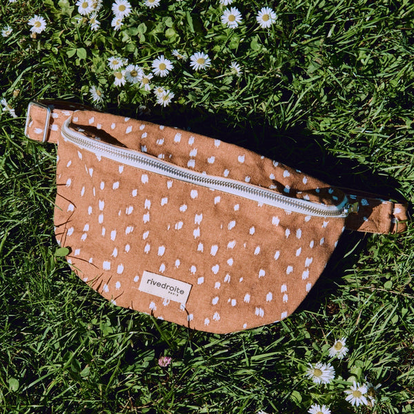 Custine belt bag / Τσάντα Μπανάνα - Recycled cotton Biche