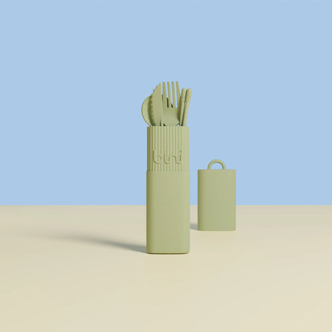 BINI Cutlery KIT -OLIVE-  ΣΕΤ μαχαιροπήρουνων BINI - ΠΡΑΣΙΝΟ ΑΠΑΛΟ