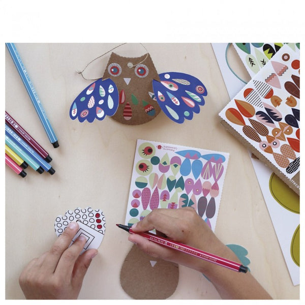 Owls Creative Kit / Kit Δημιουργικής Απασχόλησης με θέμα 'κουκουβάγιες'