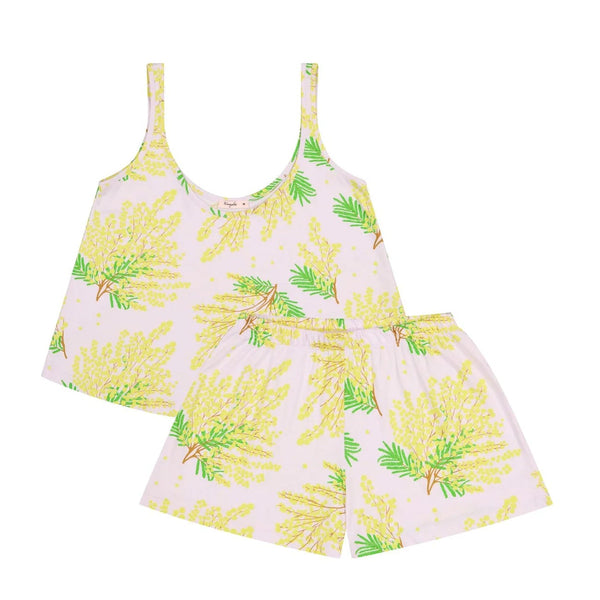 Organic Cotton Tank Top Pyjamas / Πιτζάμες με φανελάκι από οργανικό βαμβάκι - Mimosa Lilac