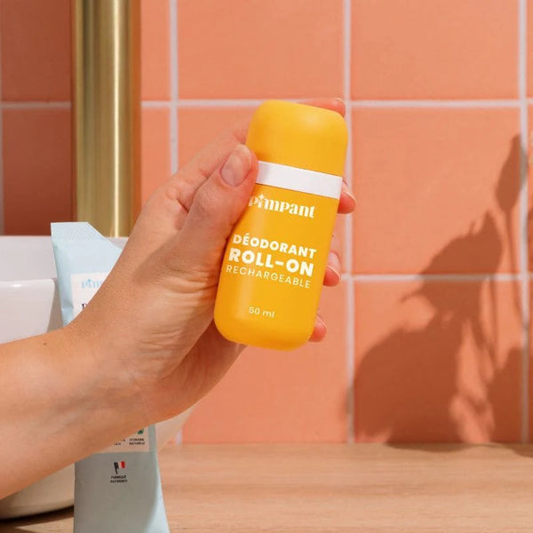 1 refillable roll-on deodorant bottle / 1 επαναγεμιζόμενο μπουκάλι αποσμητικού roll-on (40 ml)